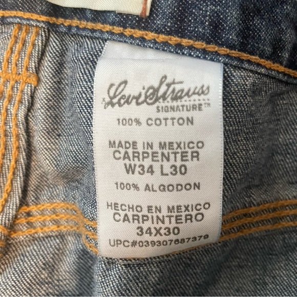 LEVIS CARPENTER JEANS SZ 34/30 Medium Wash Men’s - Picture 6 of 7